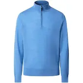 Hackett London Hackett Londontil mænd. HM7000205 Ess Merino Hzip-trøje med lynlås, blå (XL), Casual, Bomuld, Klassisk