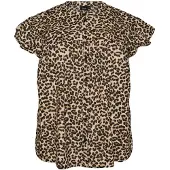 Zizzi Bluse 'CALINE' brun / sort