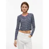 Tommy Hilfiger Cardigan 'Slim' navy / rød / hvid