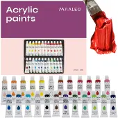 Maaleo akrylfarver 24 stk. - 12 ml (20363)