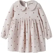 Lil´ Atelier Kjole - Loose - NmfKamma - Hushed Violet m. Æbler - - 6 år (116) - Kjole