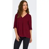 JDY Bluse 'JDYDIVYA' vinrød