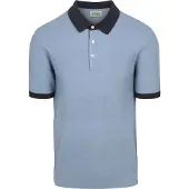 Scotch & soda Strikket Polo Struktur Blå måle