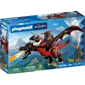 Playmobil Knights - Sort Drage - 72114 - 18 Dele - - OneSize - Klodser