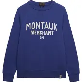 Superdry Superdrytil mænd. M2014473A Vintage blå Merchant sweatshirt (S), Casual, Bomuld