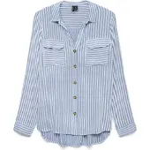 Vero Moda Bluse 'VMBUMPY' lyseblå / hvid
