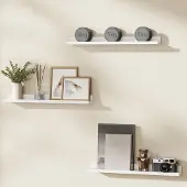 24hShop Væghylde / Fotohylde 3-pak 23,6cm - Hvid