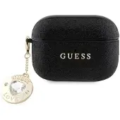 GUESS GUAP2PGEHCDK etui til AirPods Pro 2 cover - sort Fast Glitter Heart Diamond Charm