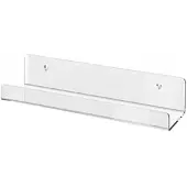 24hShop Væghylde 30 x 10 x 6 cm / gennemsigtig akrylhylde / displayhylde / hylde