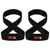 Gorilla wear Figure 8 Lifting Straps, black, large/xlarge