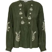 ONLY Bluse 'ONLMoon' creme / oliven
