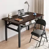 24hShop Foldbart skrivebord 100x60cm / computerbord / arbejdsbord / kontorbord / laptopbord