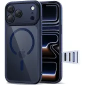 Tech-Protect Magpeak Magsafe CC-etui til iPhone 17 Pro Max - Klar marineblå