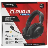 HyperX Cloud III S Wireless – gamingheadset (sort), Trådløs, Spil, 20 - 20000 Hz, 340 g, Headset, Sort