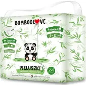 Bamboolove engangs babydbleer i bambusfiber str. M 24 stk