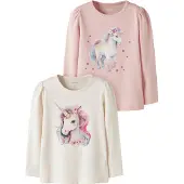 Name it Bluser - 2-pak - NmfKimia - Antique White/Lotus - - 3 år (98) - Bluse