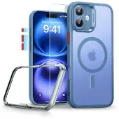 ESR til iPhone 16-sag (4 i 1) Sæt gennemskinnelig matte sag med skærmbeskytter kompatibel med Magsafe Military-Grade Protection Classic Series Fr