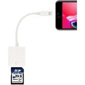 24hShop Kortlæser til SD-kort til iPhone og iPad med Lightning-stik