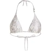 Karl Lagerfeld Bikinioverdel ' Triangel-Bikini-Oberteil ' grå / hvid