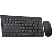 Wozinsky Wireless Keyboard + Compact Mouse Set - Black (US International ISO) - US International - Sort