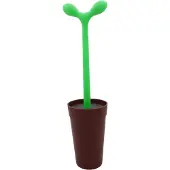 Alessi ASG04 "MERDOLINO" Toiletbørste af termoplastisk harpiks, brun