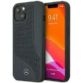 Mercedes Perforeret læderetui til iPhone 13 mini - marineblå