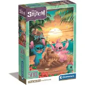 Clementoni Disney Stitch Puzzle - 500 brikker - Voksen puslespilsplakat inkluderet Disney puslespil sjov for voksne lavet i Italien 35547