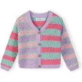 MINOTI Cardigan turkis / lilla / pink / lyserød