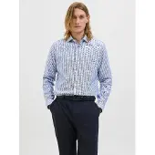 Jack & Jones Skjorte 'JPRBLAPARKER' mørkeblå / hvid