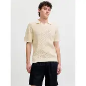 Jack & Jones Pullover 'JPRBLAHudson' lysebeige / hvid