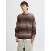 Jack & jones Pullover 'JORMEADOWS' lysegrå / mørkerød