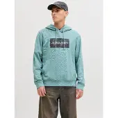 Jack & Jones Sweatshirt turkis / mørkegrå / hvid
