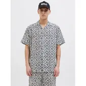 Jack & Jones Skjorte 'JORSeersucker' sort / hvid