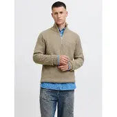 Jack & jones Ensfarvet Sweatshirt Med Halv Lynlås
