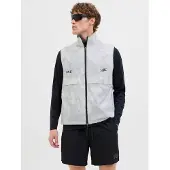 Jack & Jones Vest 'JCOCnz Paris' lysegrå / sort / hvid