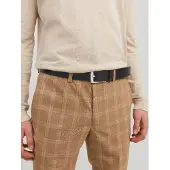 Jack & Jones Bælte 'Stockholm' sort / sølv