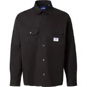 Hugo Blue Oversize fit bomuldsskjorte med flap-brystlommer