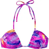 Venice beach Bikinioverdel mørkeblå / neonlilla / orange / rød