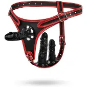 EasyToys Triple Dildo Strap-On Harness
