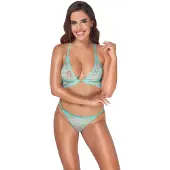 Cottelli collection Wireless Bra & Panties Set Mint