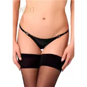 Noir Handmade P014 Dominae PVC Panty With Silver Clasp