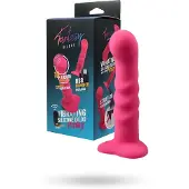 Vuxen Vibrating Silicone Dildo With Remote Pink 18 cm