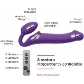 Strap-On-Me Vibrating Bendable Dildo - Violet Medium