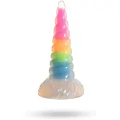 Creature Cocks Luminescent Rainbow Silicone Dildo 20 cm
