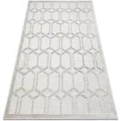 Rugsx Tæppe SANTO OVERRASKNING SISAL 58385 Ruta, geometrisk beige 180x270 cm