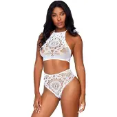 Leg avenue Crop Top & High Waist Thong