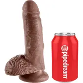 King Cock Cock with Balls 18cm - Brown
