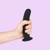 Vuxen Black Silicone Dildo - Medium