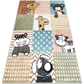 Rugsx Tæppe FUN Pets til børn, zwierzęta multi 200x290 cm