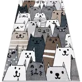 Rugsx Tæppe FUN Pets til børn, zwierzęta multi 240x330 cm
